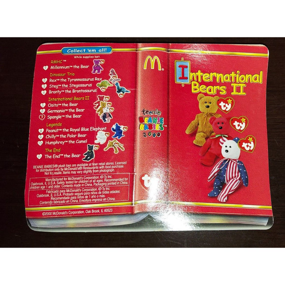 TY Beanie Babies McDonald's International Bears II Spangle Osito Germania - Picture 8 of 8